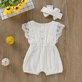Summer Lace Cotton Romper - Cozy Nursery
