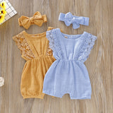 Summer Lace Cotton Romper - Cozy Nursery