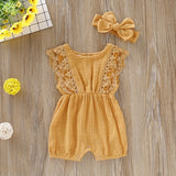 Summer Lace Cotton Romper - Cozy Nursery