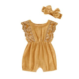 Summer Lace Cotton Romper - Cozy Nursery
