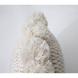 Knitted Sunflower Pompoms Pillow
