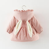 Ruffled Rabbit Ear Warm Coat