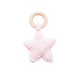 Baby Star Crochet Wooden Teether - Cozy Nursery