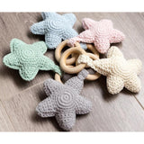 Baby Star Crochet Wooden Teether - Cozy Nursery