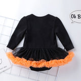 Set of Pumpkin Halloween Long Sleeve Dress