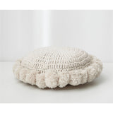 Knitted Sunflower Pompoms Pillow