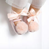 Bow Knot Pompom Shoes