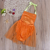 Pumpkin Sleeveless Tutu Dress