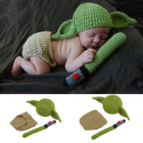 Knitted Yoda Newborn Costume