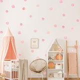 Watercolor Pink Dots Wall Decals