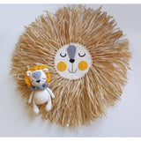 Lion Head Raffia Hanging Safari & Boho Nursery Decor
