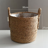 Rattan Storage Basket & Floor Plant Pot