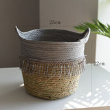 Rattan Storage Basket & Floor Plant Pot