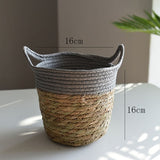 Rattan Storage Basket & Floor Plant Pot