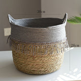 Rattan Storage Basket & Floor Plant Pot