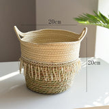 Rattan Storage Basket & Floor Plant Pot