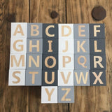 Wooden Alphabet Letters Block Set