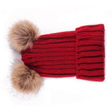 Matching Family Pompom Hat Set