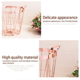 Rose Gold Metal Storage Basket - Cozy Nursery