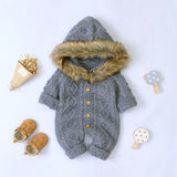 Winter Hooded Knit Jumpsuit
