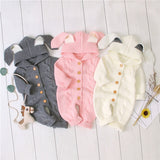 Knit Rabbit Ears Romper - Cozy Nursery