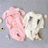 Knit Rabbit Ears Romper - Cozy Nursery