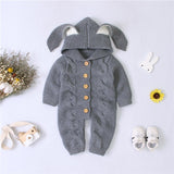 Knit Rabbit Ears Romper - Cozy Nursery
