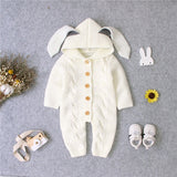 Knit Rabbit Ears Romper - Cozy Nursery