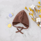 Knitted Cherry Pattern Bonnet