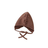 Knitted Cherry Pattern Bonnet