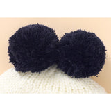 Knitted Heart Pompom Hat