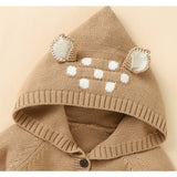 Knitted Deer Ear Cardigan