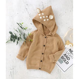 Knitted Deer Ear Cardigan