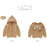 Knitted Deer Ear Cardigan