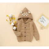 Knitted Deer Ear Cardigan
