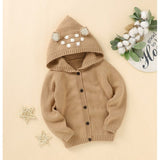 Knitted Deer Ear Cardigan