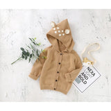 Knitted Deer Ear Cardigan