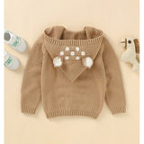Knitted Deer Ear Cardigan