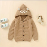 Knitted Deer Ear Cardigan