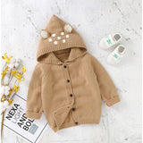 Knitted Deer Ear Cardigan