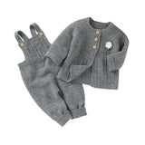 Knitted Cardigan Jumpsuit Set