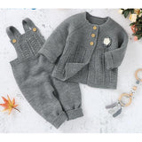 Knitted Cardigan Jumpsuit Set