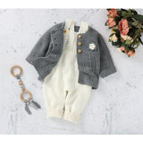 Knitted Cardigan Jumpsuit Set