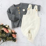 Knitted Cardigan Jumpsuit Set