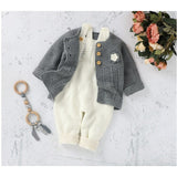 Knitted Cardigan Jumpsuit Set