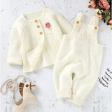Knitted Cardigan Jumpsuit Set
