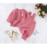 Knitted Cardigan Jumpsuit Set