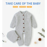 Knitted Romper with Bonnet
