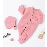 Knitted Romper with Bonnet