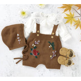 Knitted Jumpsuits with Bonnet